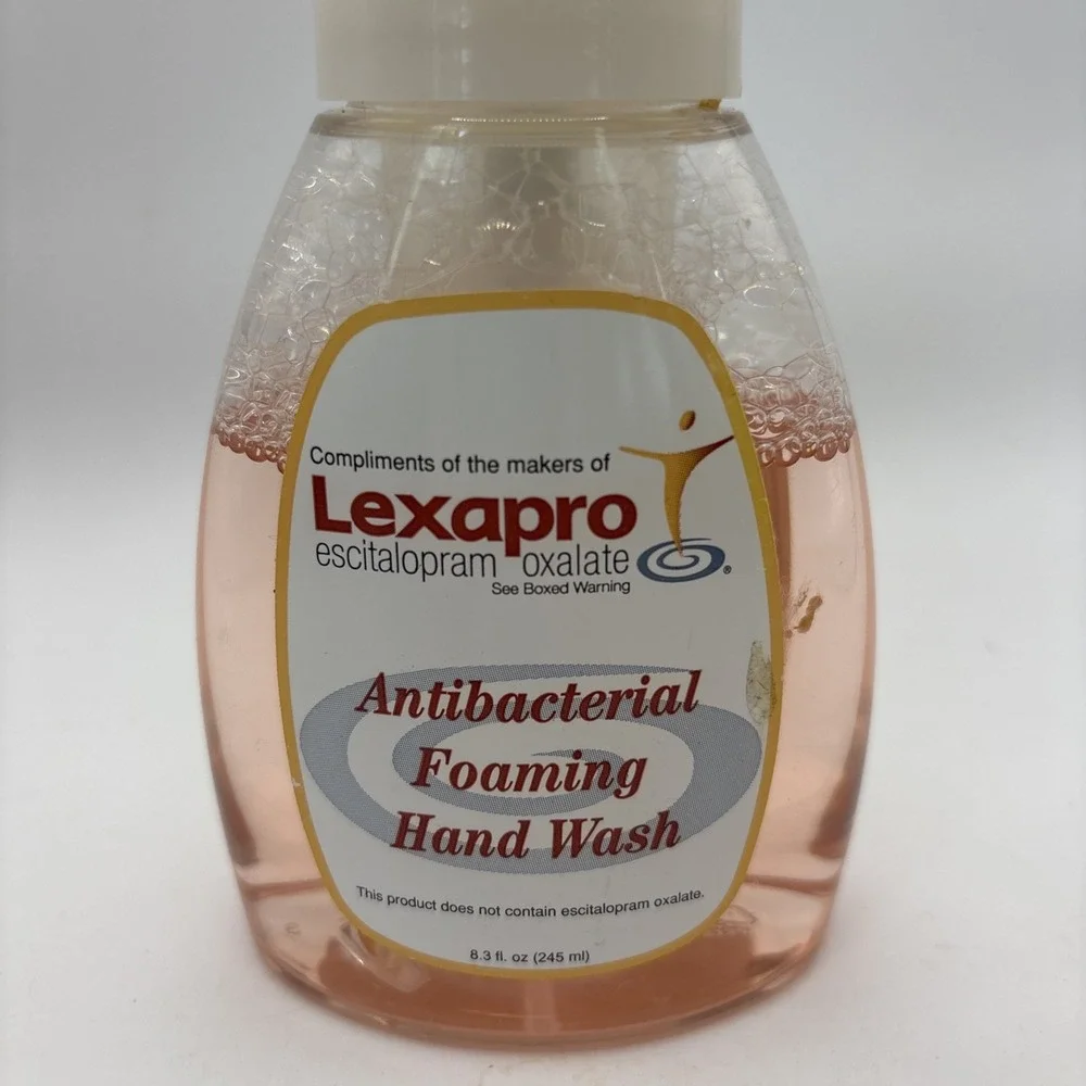 LEXAPRO Antibacterial Foaming Hand Wash Pharmaceutical Ad Collectible 8.3 Oz Vtg
